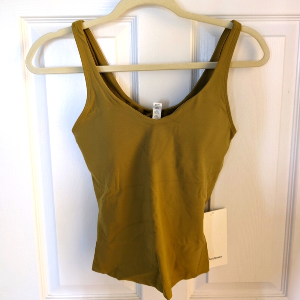 NWT Lululemon Full Length Align Tank Size 6 in Auric Gold